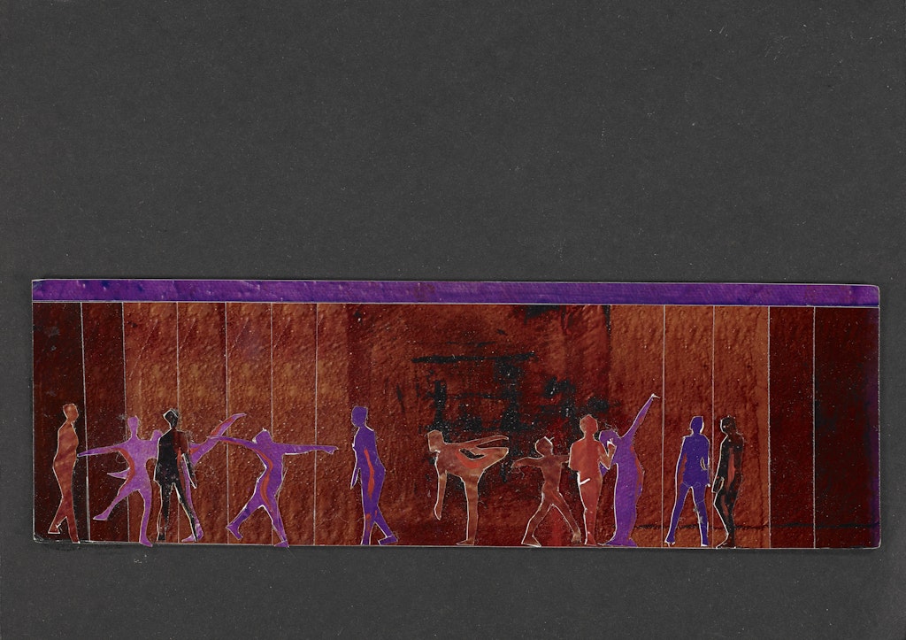 maquette for decor and costumes for Change of Address