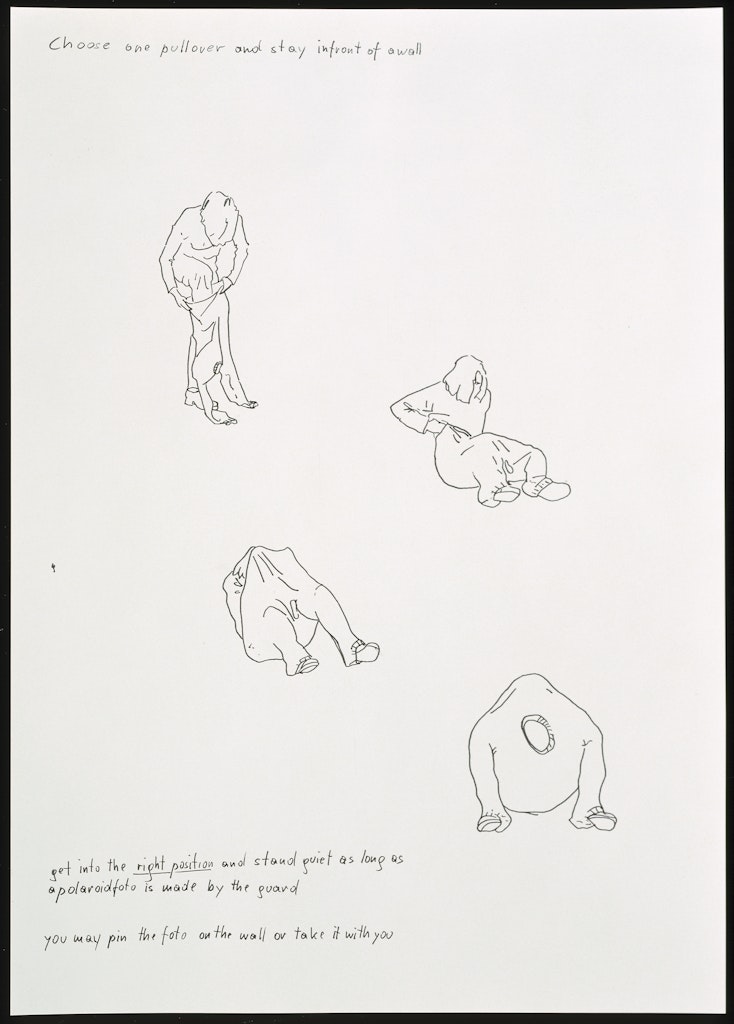 Choose One Pullover and Stay In Front of a Wall from the series One Minute Sculptures