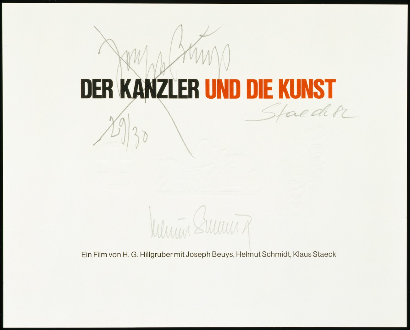 Der Kanzler und die Kunst (The Chancellor and Art)