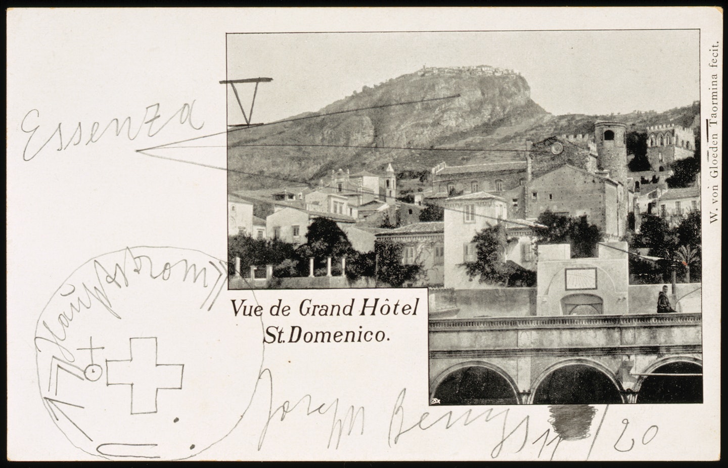 Vue de Grand Hôtel St. Domenico from the von Gloeden Postcards series