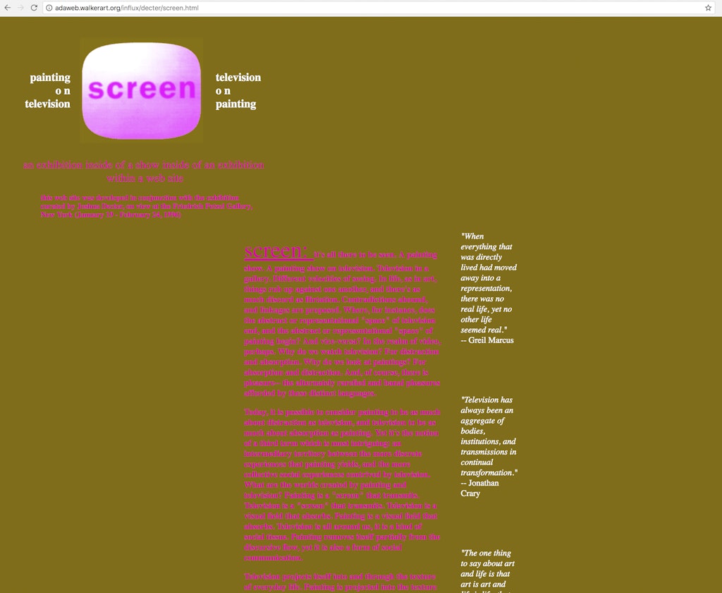 Screen from äda'web