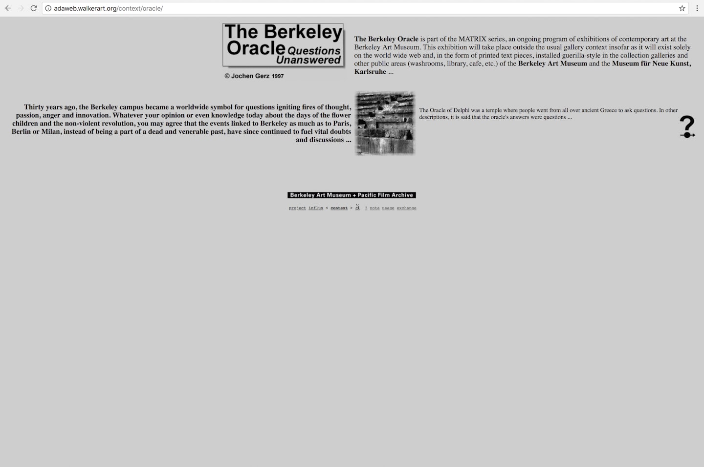 The Berkeley Oracle from äda'web