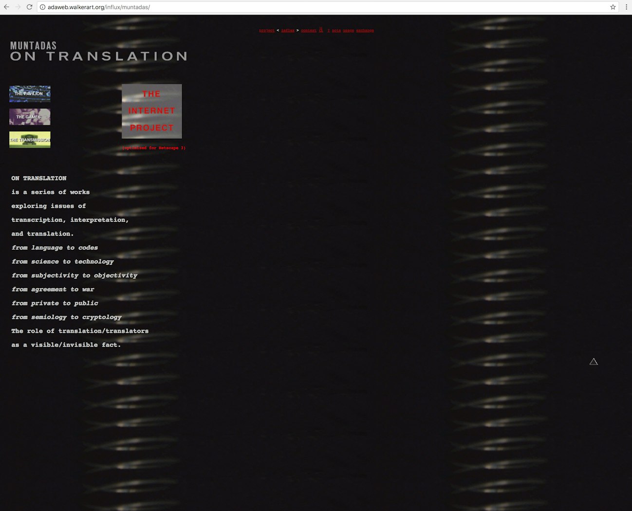 On Translation -- The Internet Project from äda'web
