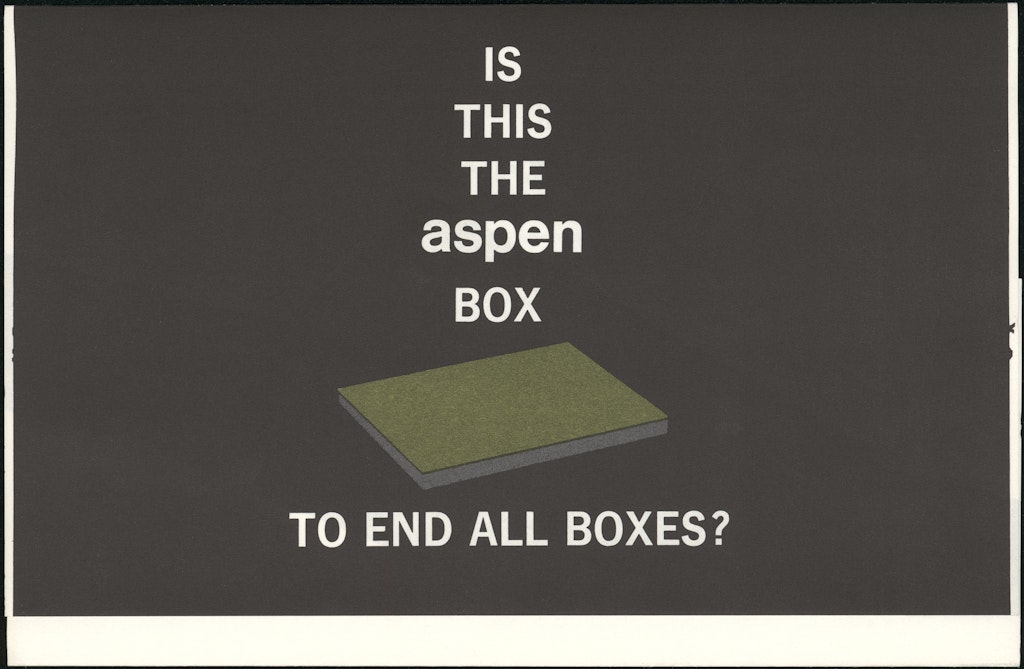 Aspen: the magazine in a box, Vol. 1 No. 5 and 6