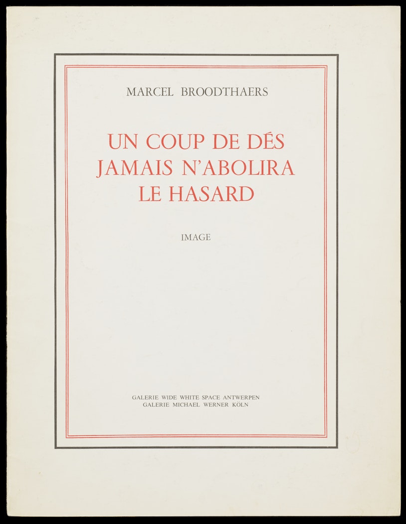 Un coup de dés jamais n'abolira le hasard: Image