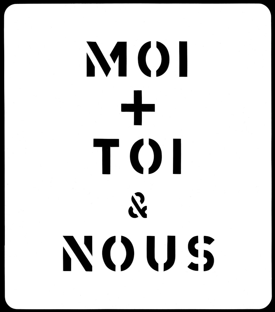 A Do-It-Yourself Kit Containing Paper, Pencil, Stencil, Overhead Transparency, Diagrams, and Complete Instructions for Jessica Diamond, Sol LeWitt, Lawrence Weiner