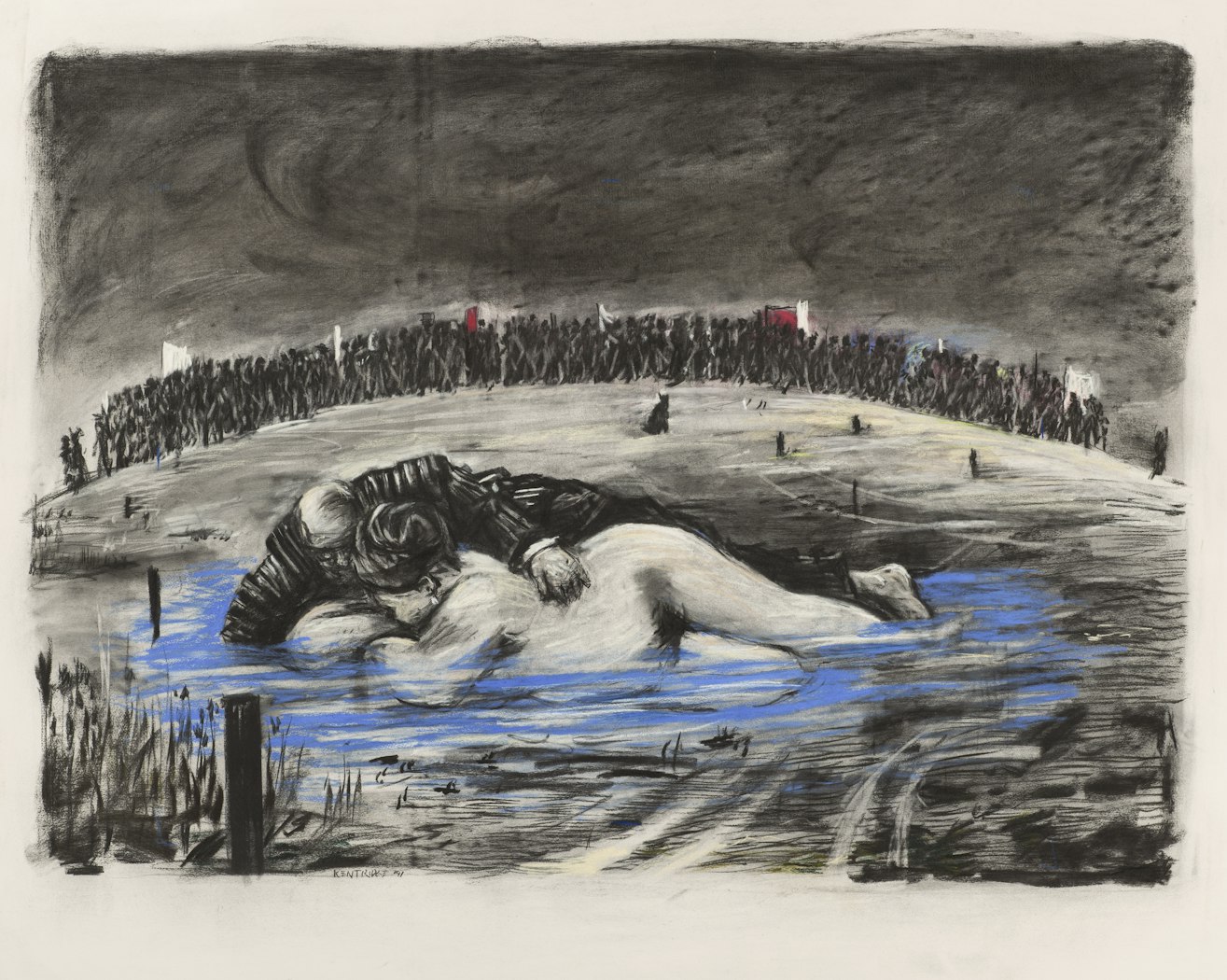Drawing for ‘Sobriety, Obesity & Growing Old’ [Soho and Mrs. Eckstein in Pool]