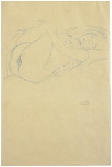 Mit angezogenen Schenkeln ruhender Halbakt (Resting Half-Length Nude with Bent Knees)