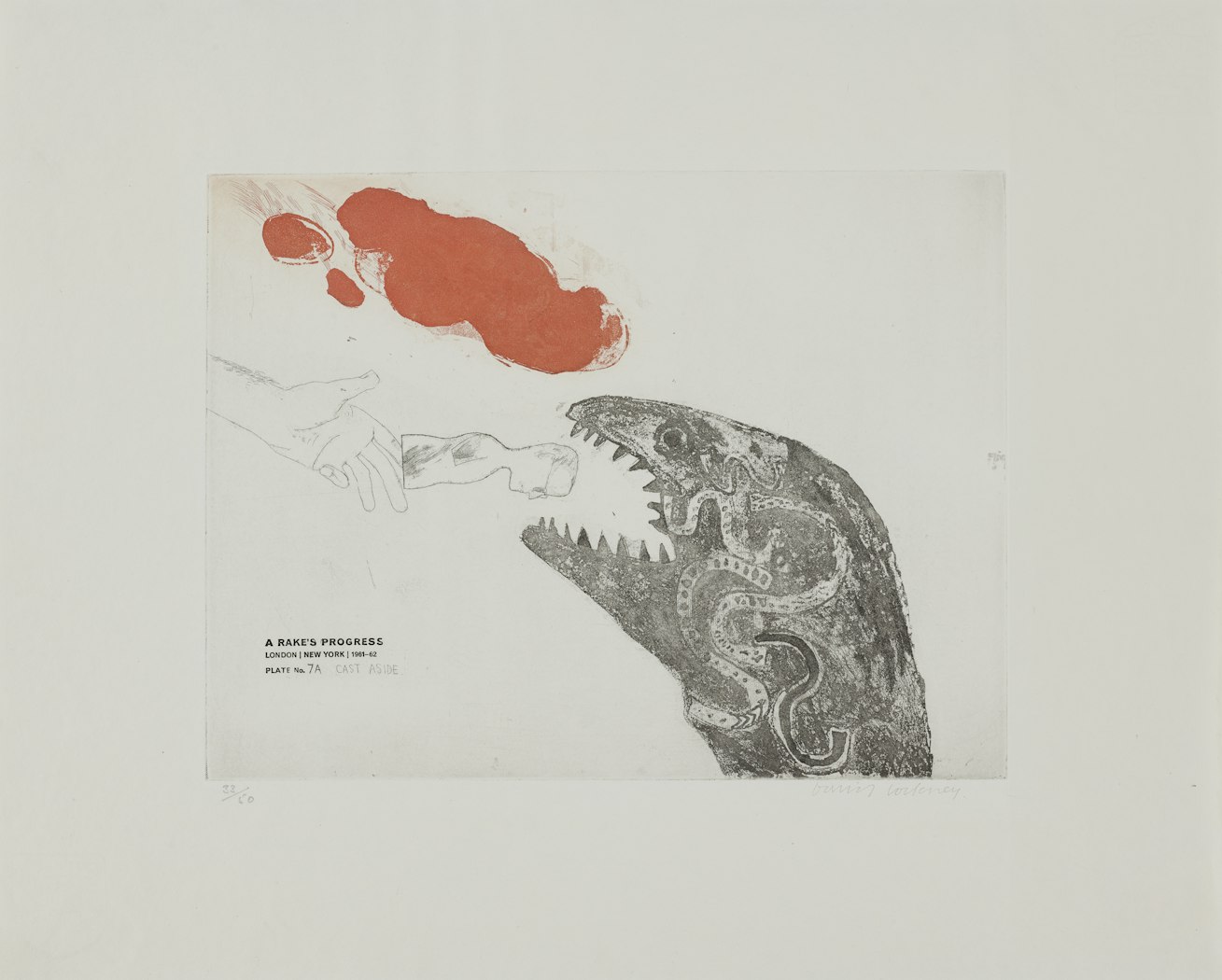 Plate No. 7A Cast Aside from A Rake's Progress (a graphic tale of 16 prints)