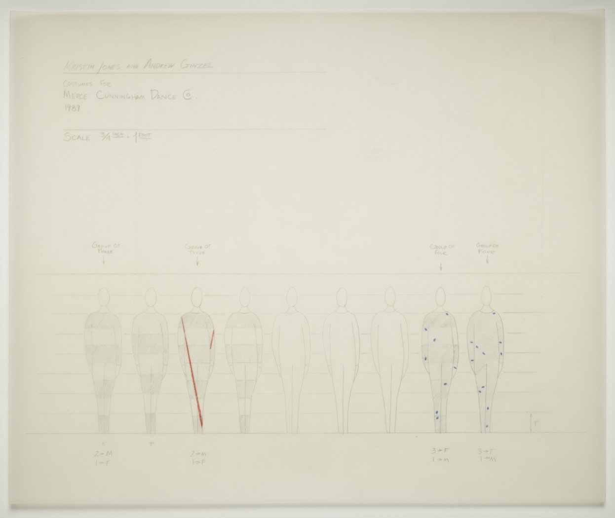 studies for Merce Cunningham Dance Company's Fields and Figures