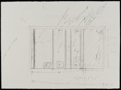 Drawing for the 1993 reconception of Corridor Installation (Nick Wilder Installation) 1970 for the Walker Art Center-organized exhibition Bruce Nauman