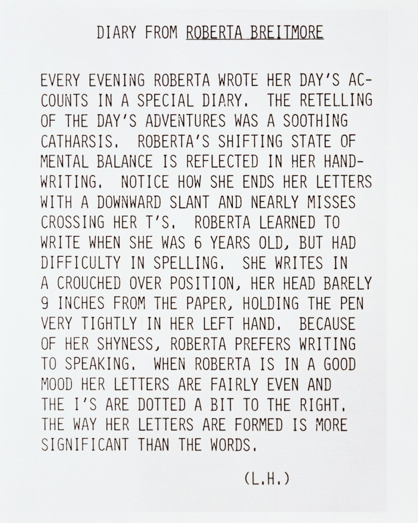 untitled from Roberta's Internal Transformations: Language from Roberta       [text for diary]