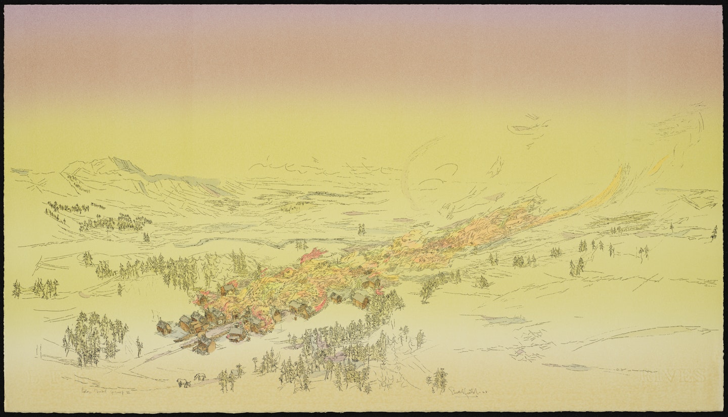 Burning Mining Town