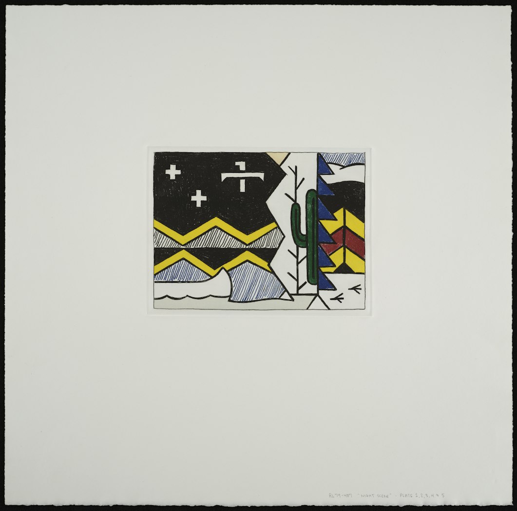 Night Scene (6 progressive plate proofs)