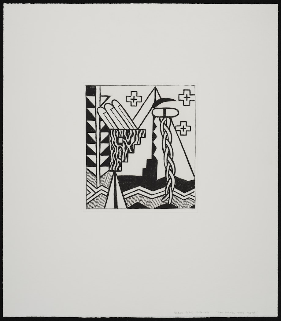 Two Figures with Teepee