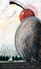 View of Spoonbridge and Cherry, with Sailboat and Skater