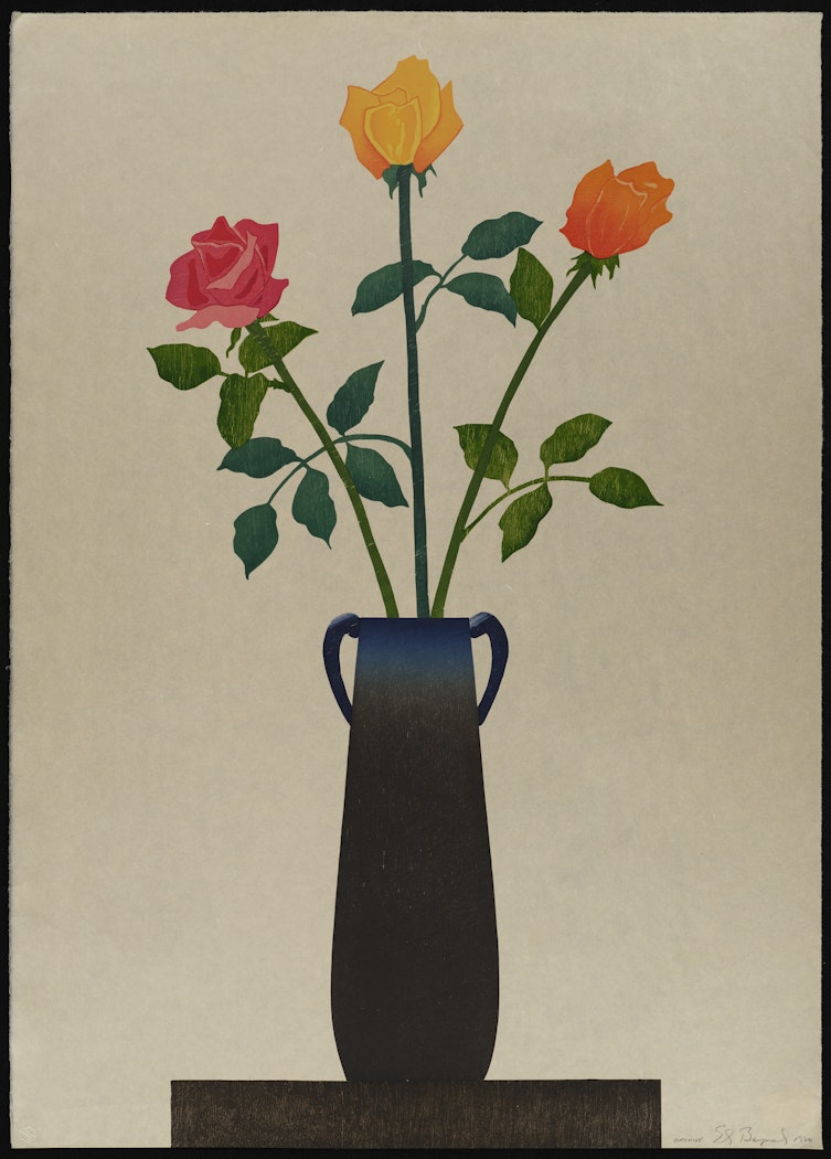 A Dark Pot with Roses