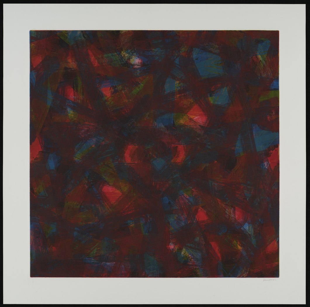 Straight Brushstrokes in Five Colors in All Directions