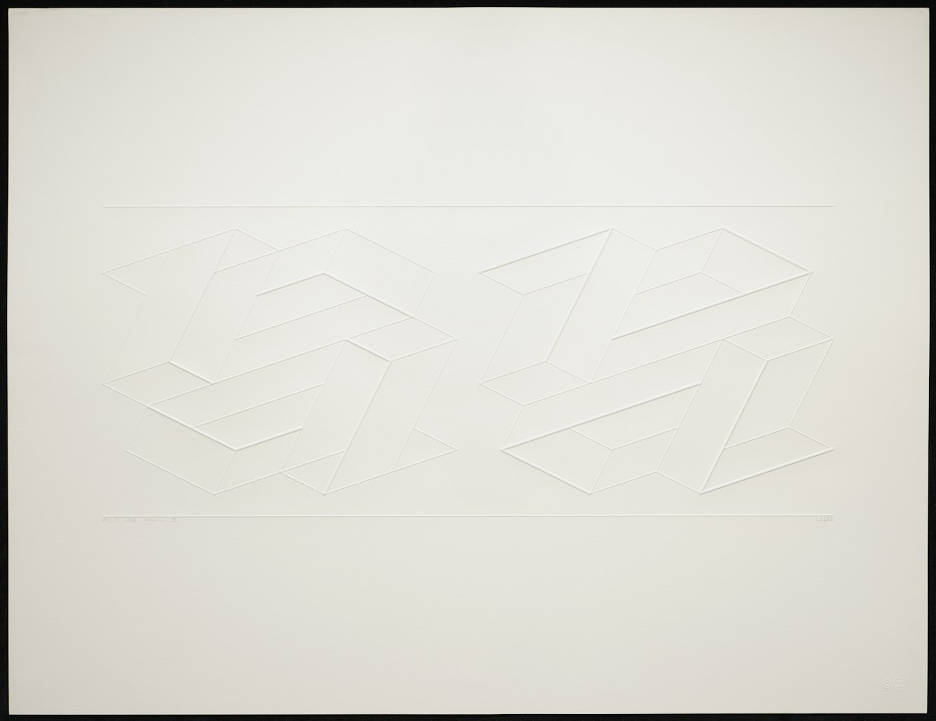 Embossed Linear Construction 2-B