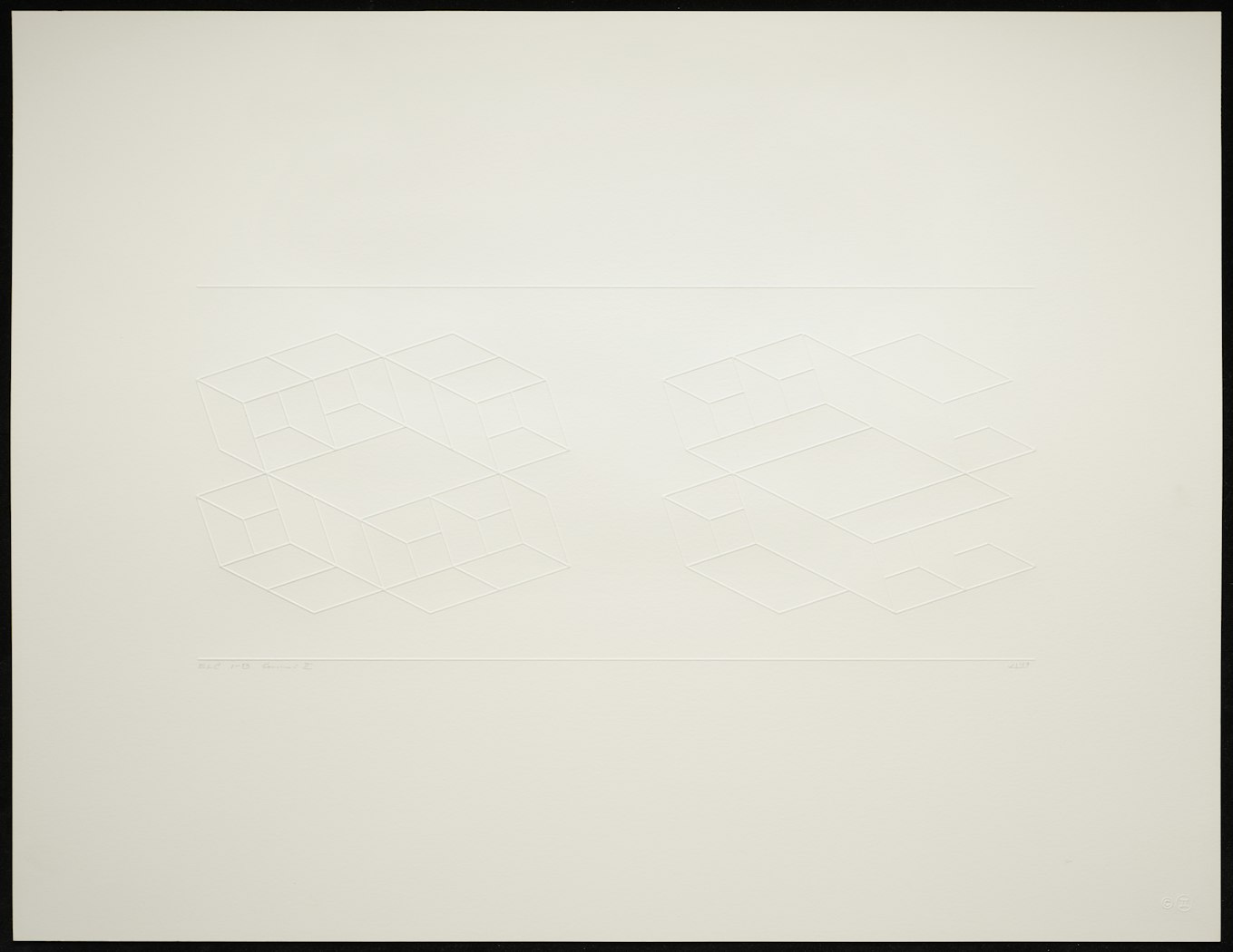 Embossed Linear Construction 1-B