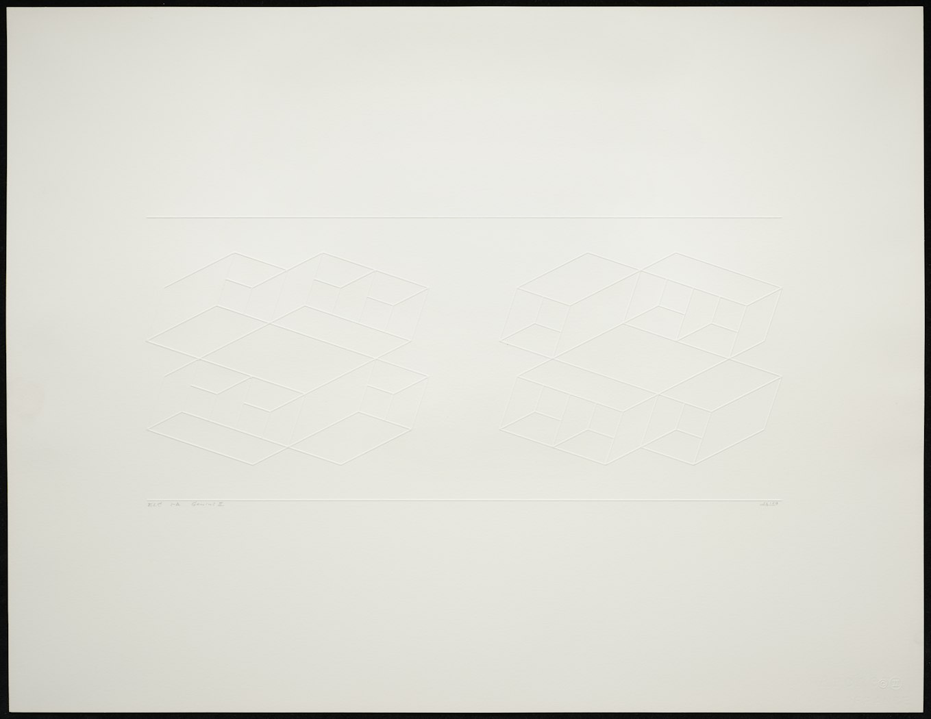 Embossed Linear Construction 1-A