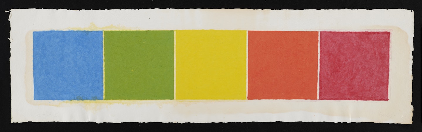 Trial Proof for Blue/Green/Yellow/Orange/Red (Colored Paper Image XXII)