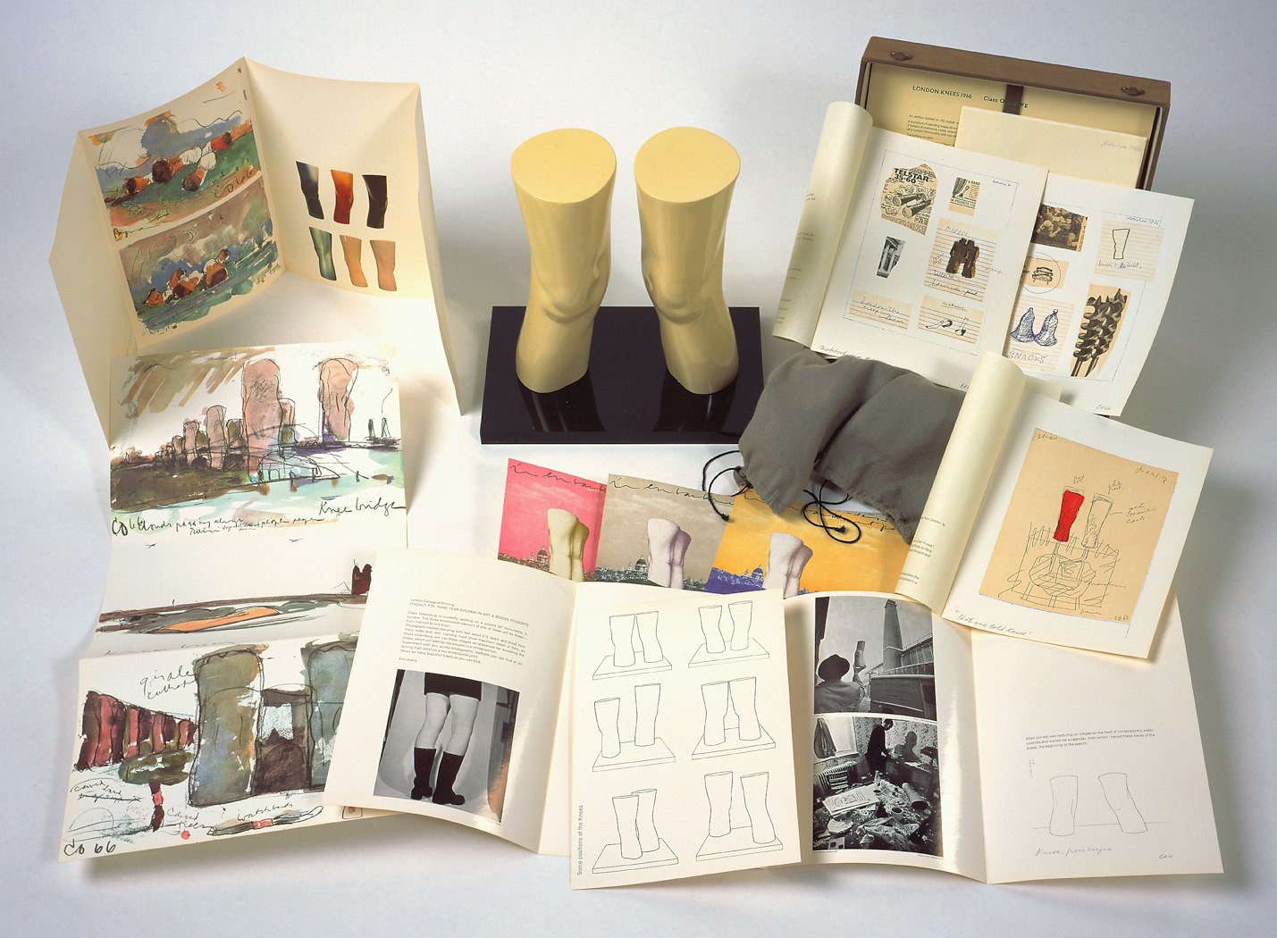 studio view of objects displayed 
