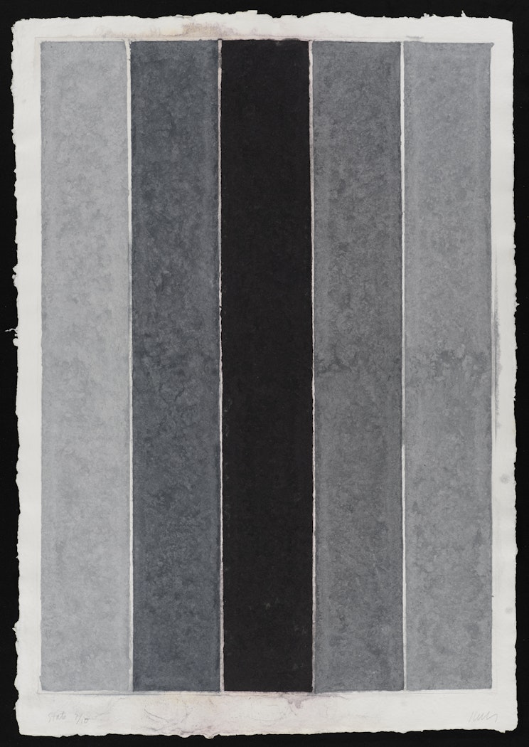 Colored Paper Image IX, State (Four Grays with Black II)