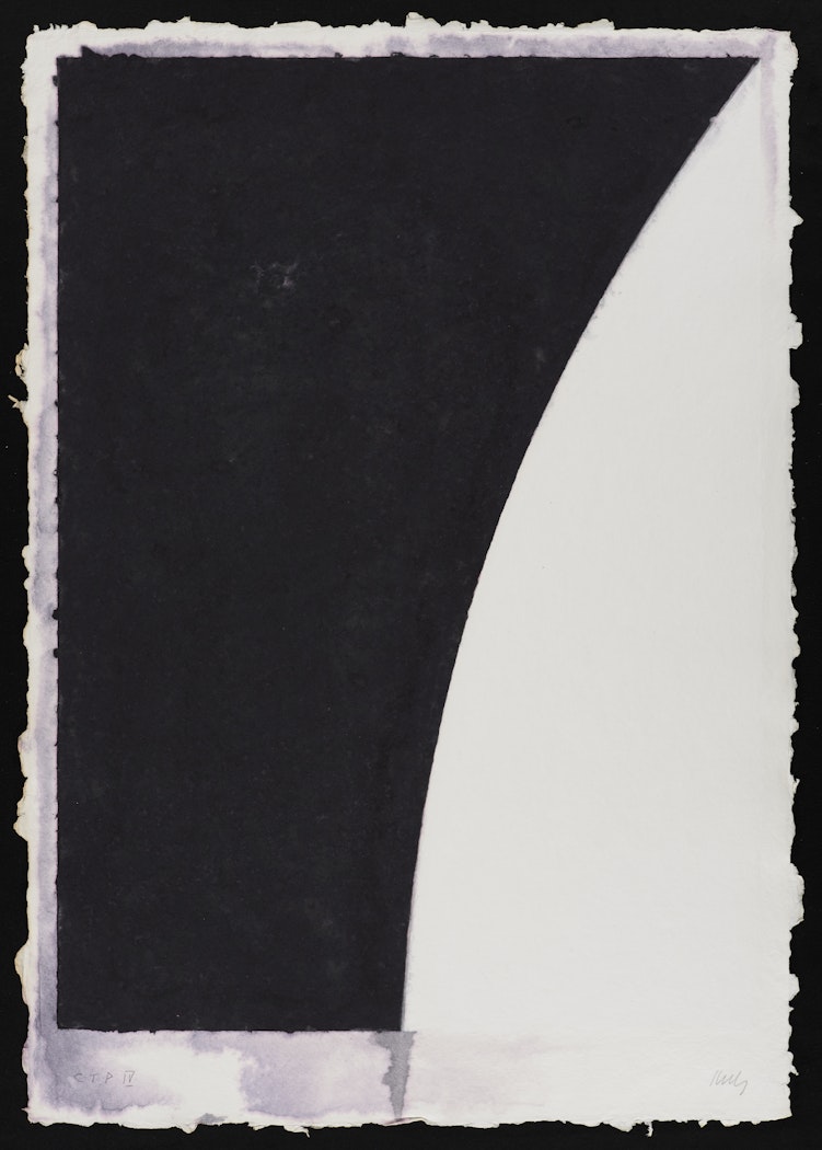 Trial Proof for Colored Paper Image VI (White Curve with Black II)