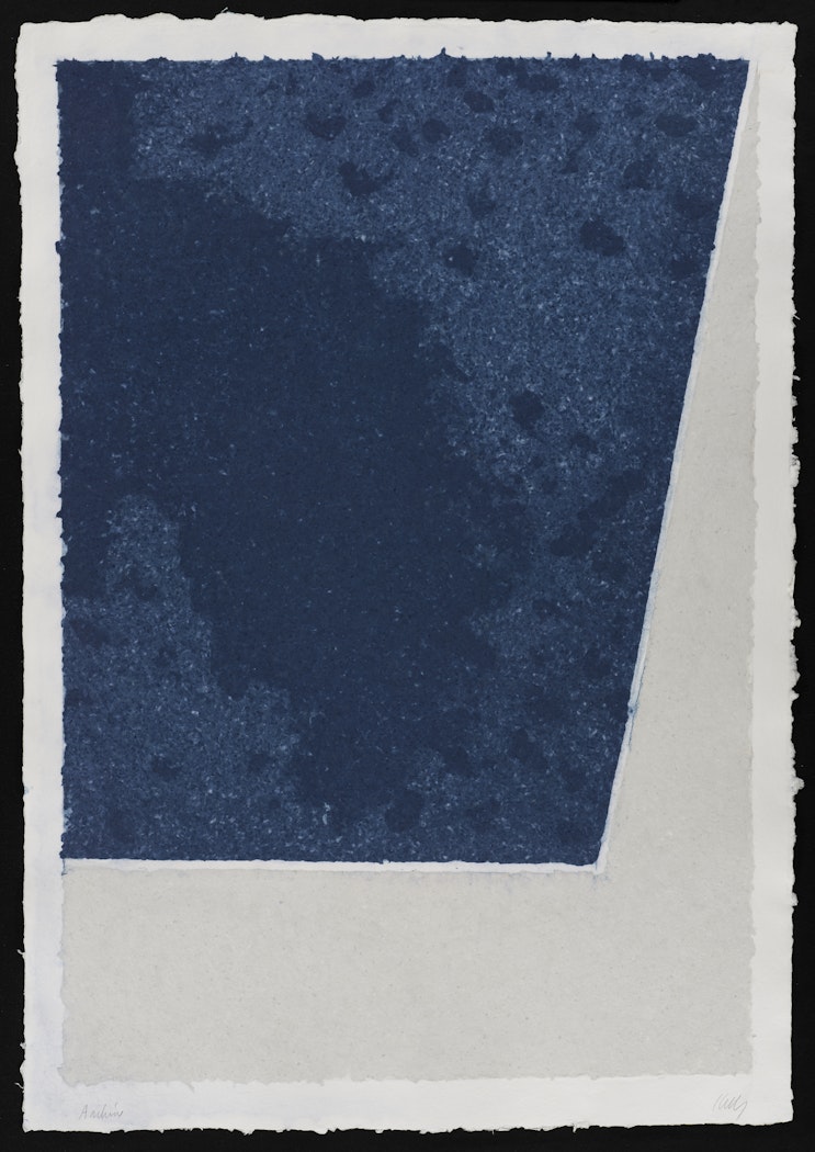 Colored Paper Image X (Blue with Gray)