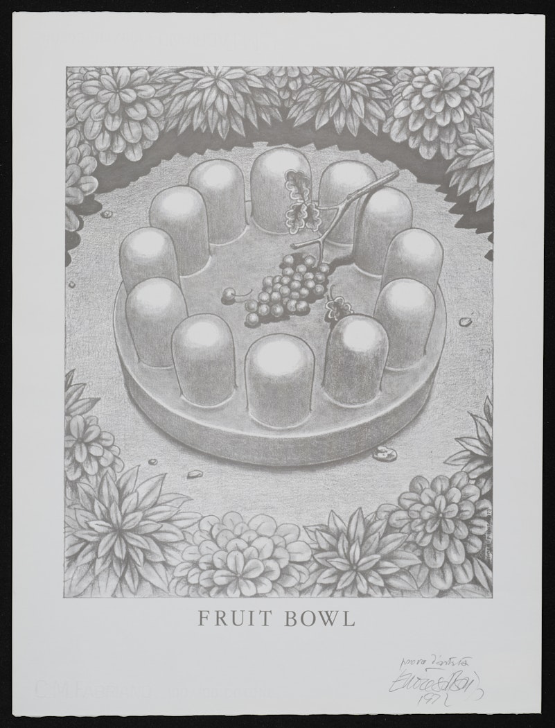 Fruit Bowl with Grapes from the Giant Ceramics Series