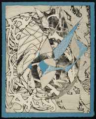 Swan Engraving Blue