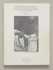 Observation and Scholarship Examination for Art Historians, Museums Directors, Artists, Dealers, and collectors, Part Two