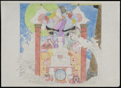 Drawing for Meiji Period (1868–1911) from the Walking space in the exhibition Tokyo: Form and Spirit