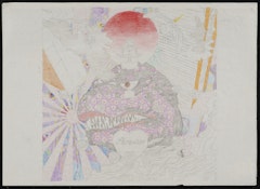 Drawing for Postwar (the direct aftermath of World War II) from the Walking space in the exhibition Tokyo: Form and Spirit