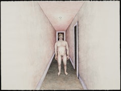untitled drawing for animated film Crocus (Man in Hall)