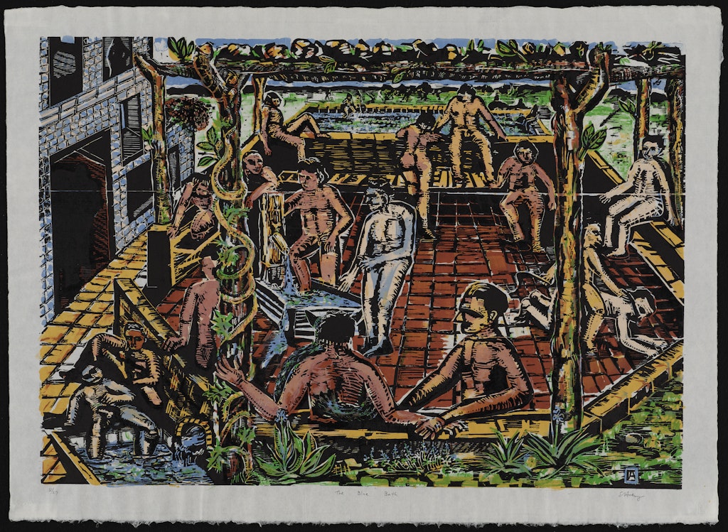 The Blue Bath from the suite Damn It