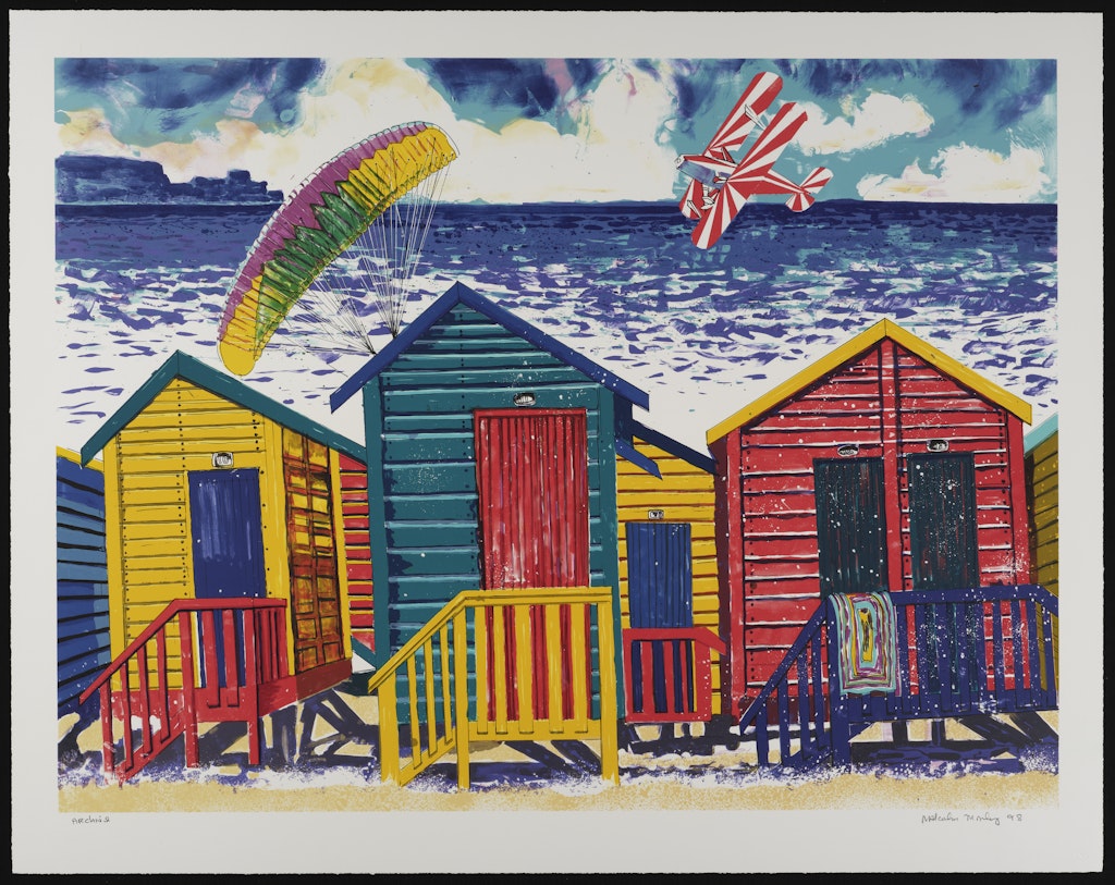 Beach Scene with Parasailor