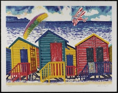 Beach Scene with Parasailor