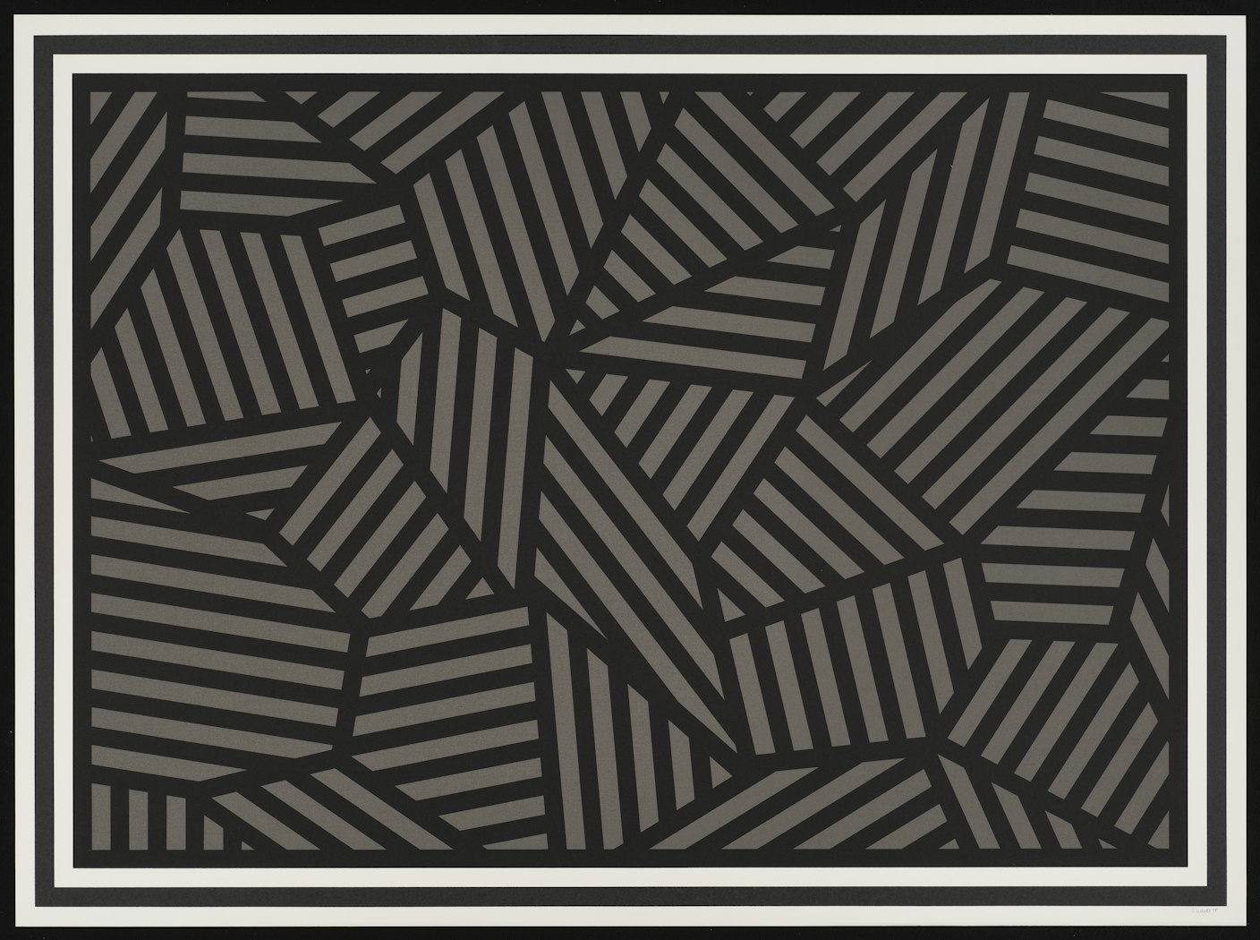 Complex Form with Black and Gray Bands