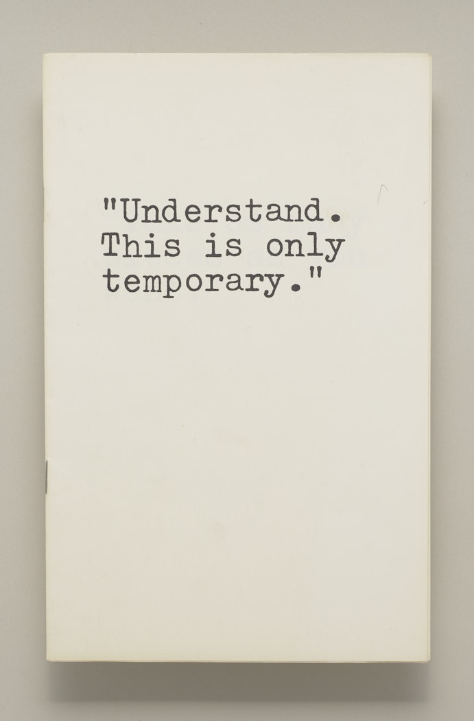 "Understand. This is Only Temporary."