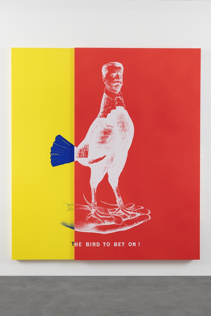WEE MAN FOR PRESIDENT aka Historical Campaign Poster Painting (The Bird to Bet On)