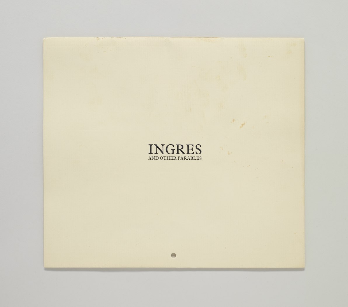 Ingres and Other Parables