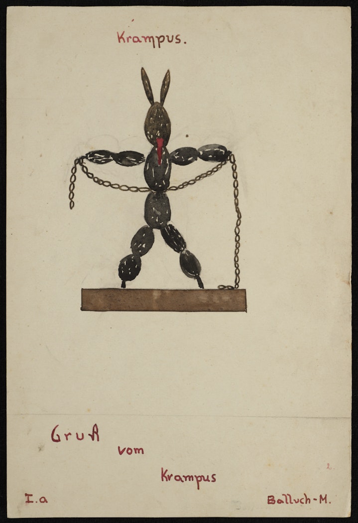 vintage Krampus drawings from Studies for the film "Kranky Klaus"