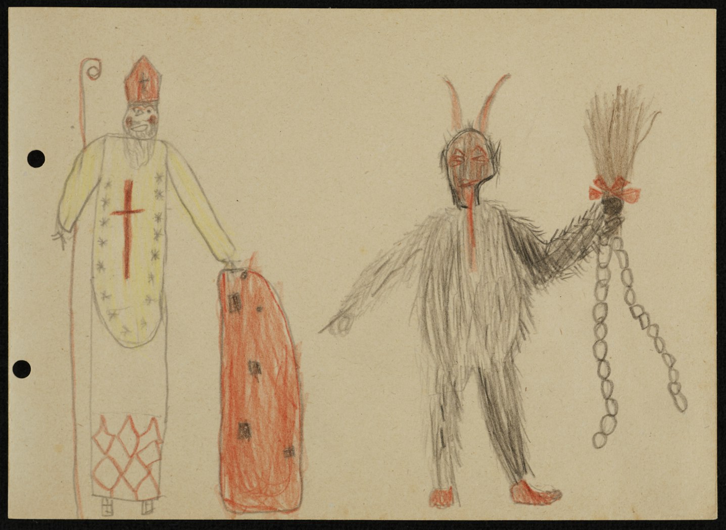 vintage Krampus drawings from Studies for the film "Kranky Klaus"