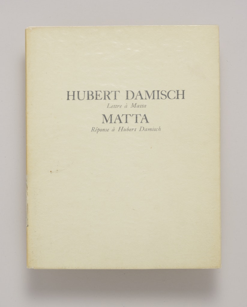 Hubert Damisch: Lettre à Matta