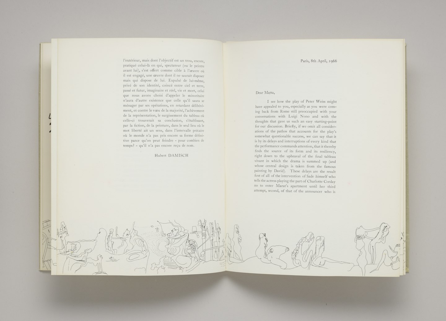 Hubert Damisch: Lettre à Matta