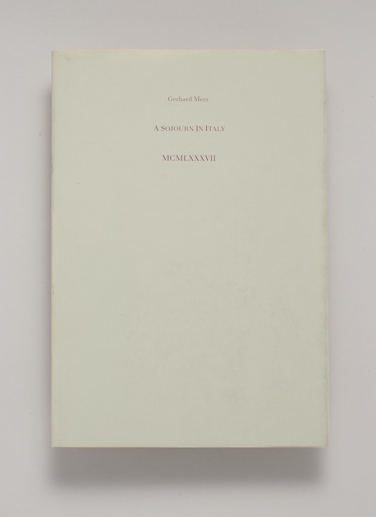 Gerhard Merz; A Sojourn in Italy