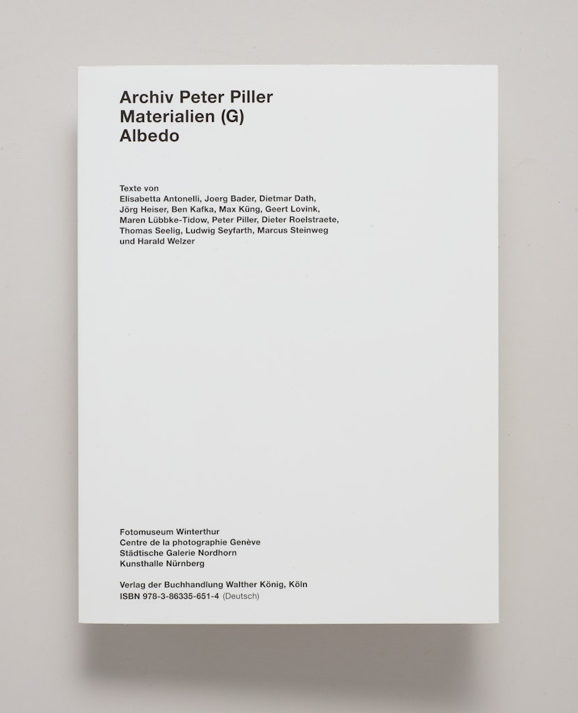 Archive Peter Piller : Materials (G)