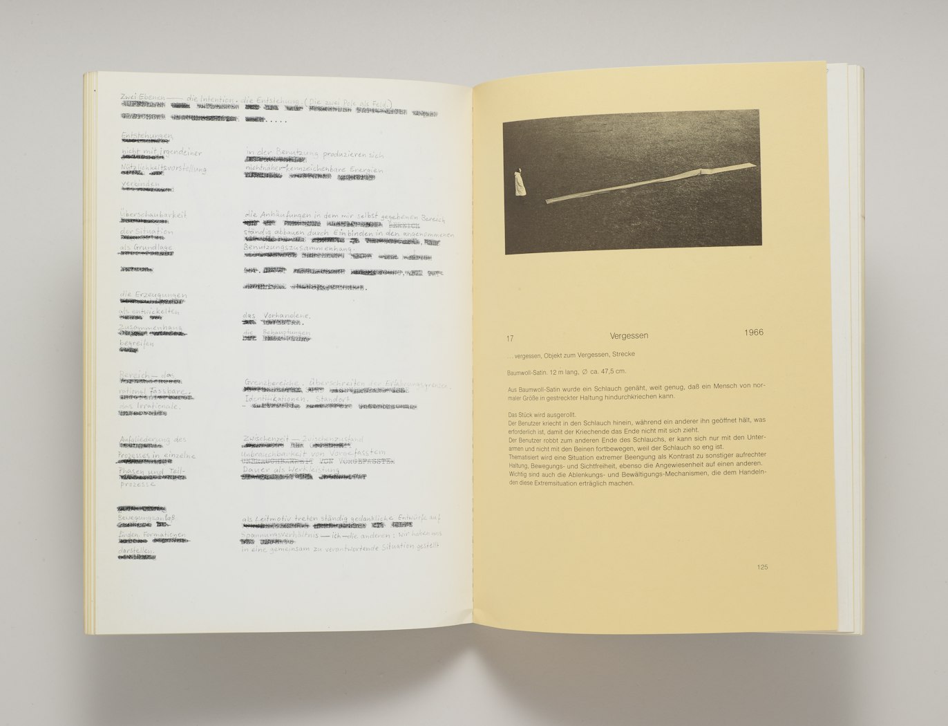 Franz Erhard Walther: Diagramme zum 1. Werksatz